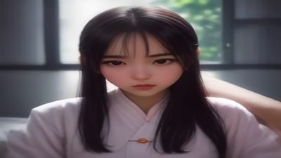 两人在公园长椅上并肩而坐，女性轻轻靠在男性肩上，画面温柔，秋日阳光洒落，象征关系修复后的重新亲近